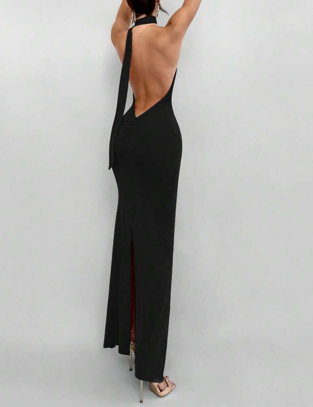 Shein maxi ruha, fekete