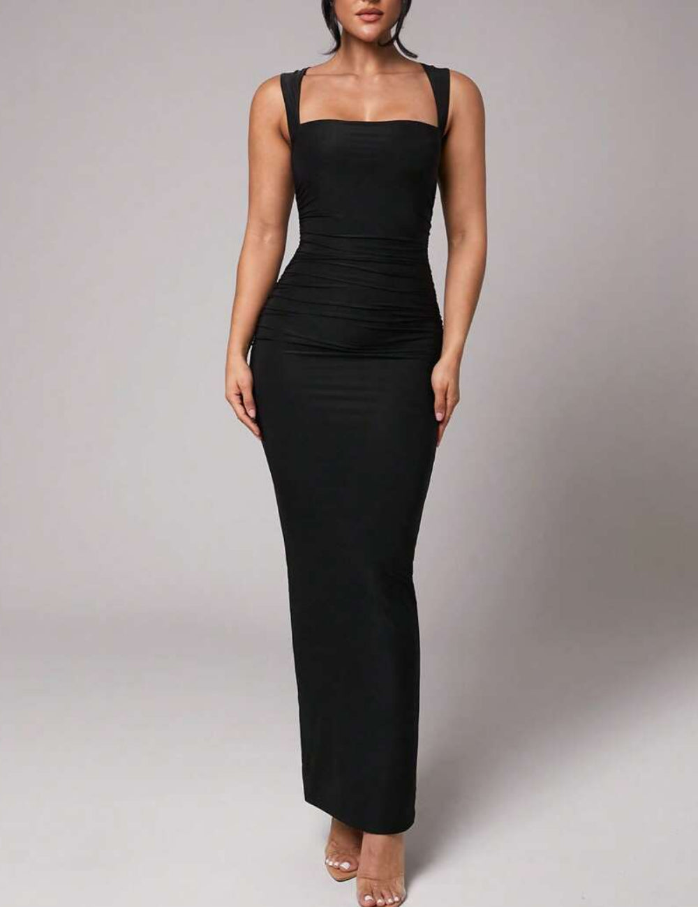 Shein maxi ruha, fekete