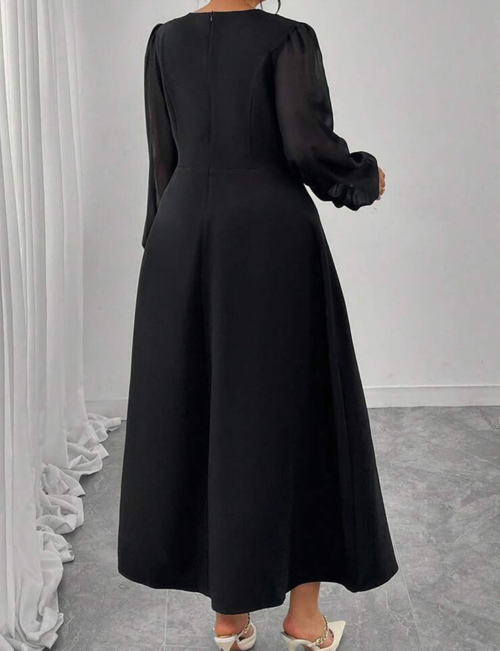 Shein Curve+ maxi ruha, fekete