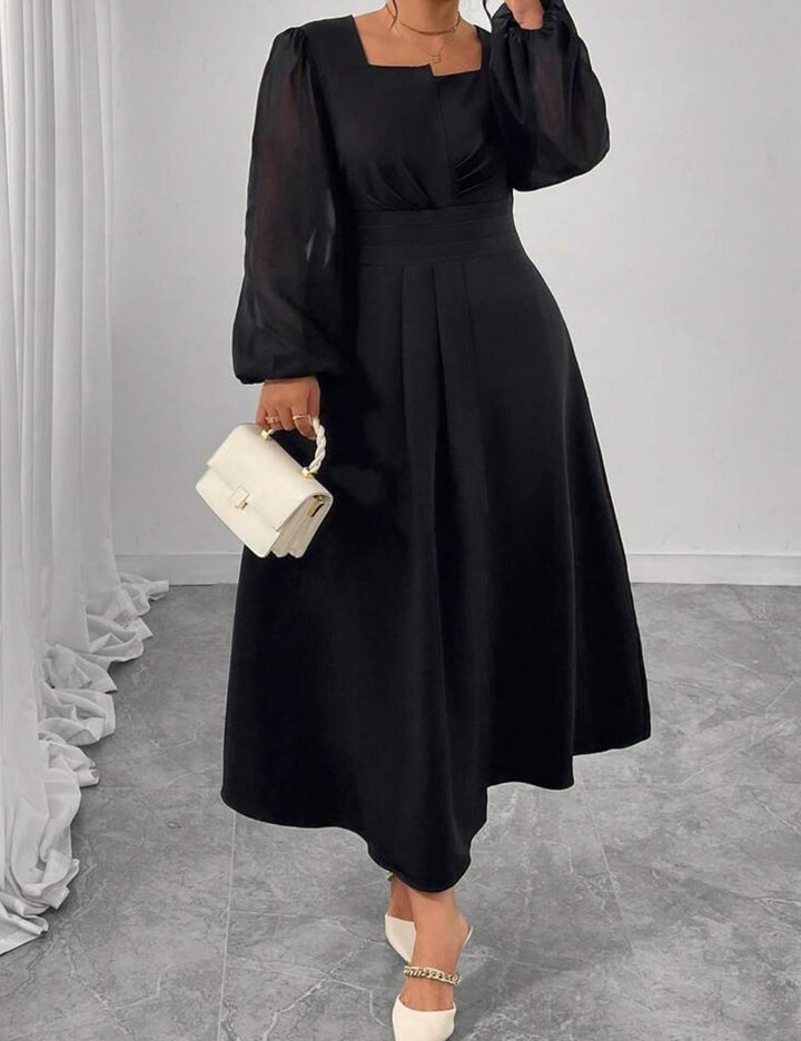 Shein Curve+ maxi ruha, fekete