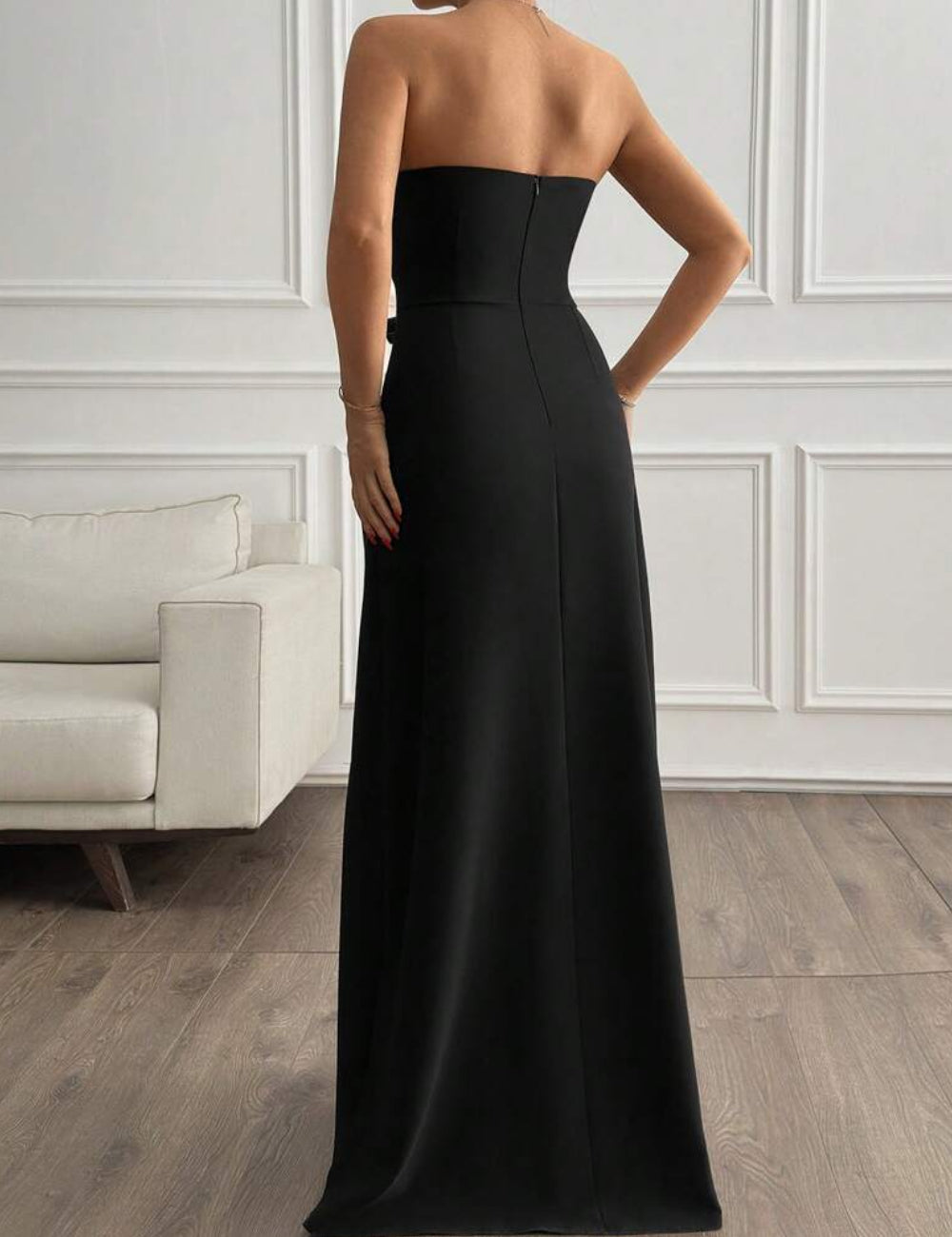 Shein maxi ruha, fekete