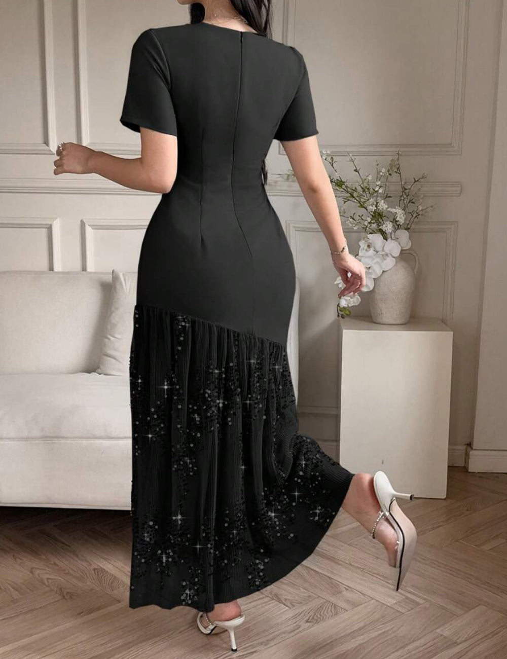 Shein DAZY maxiruha, fekete