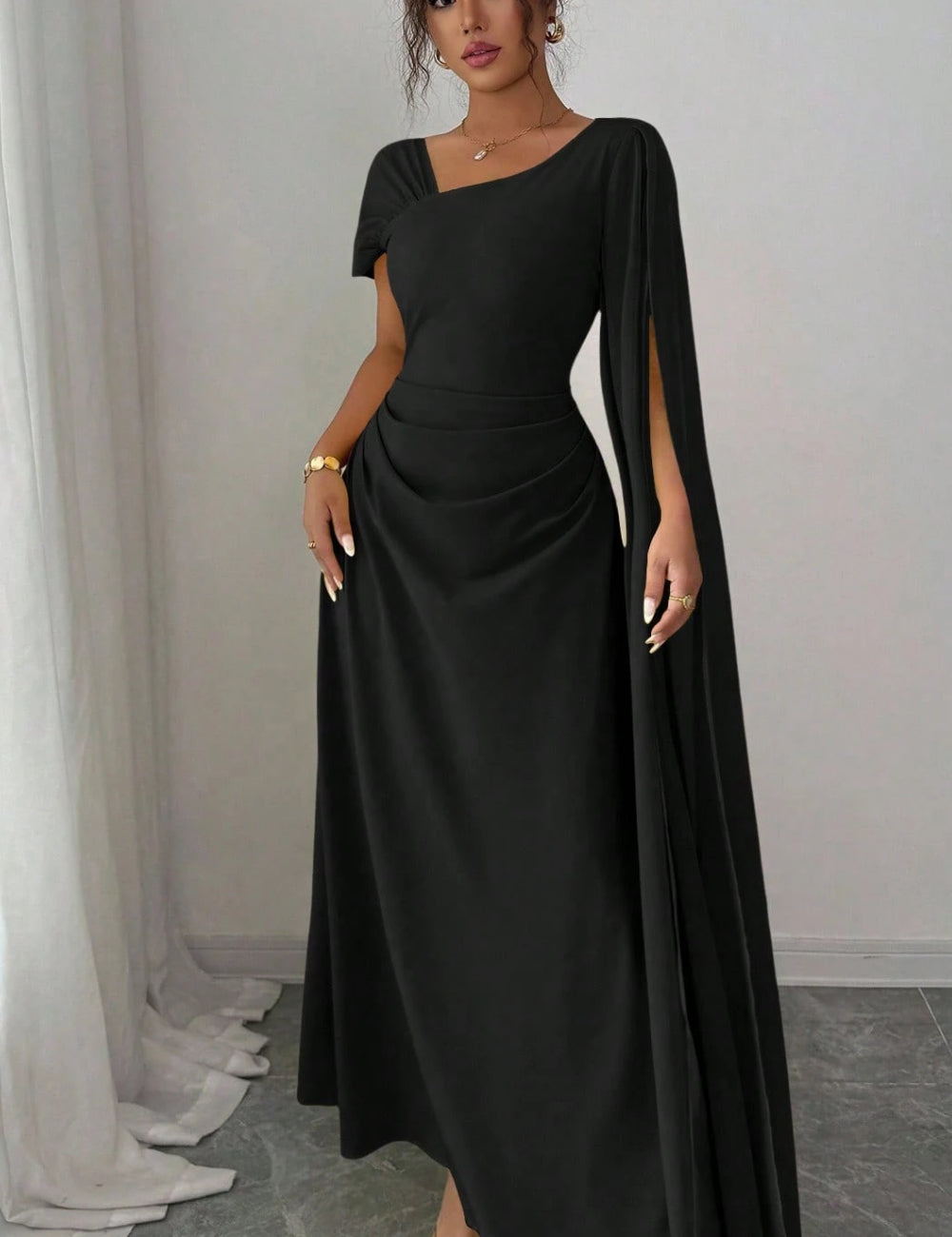 Shein maxi ruha, fekete