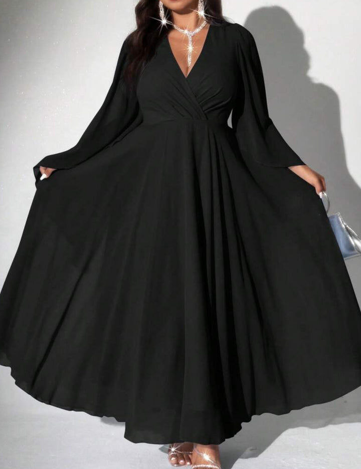 Shein Curve+ maxi ruha, fekete