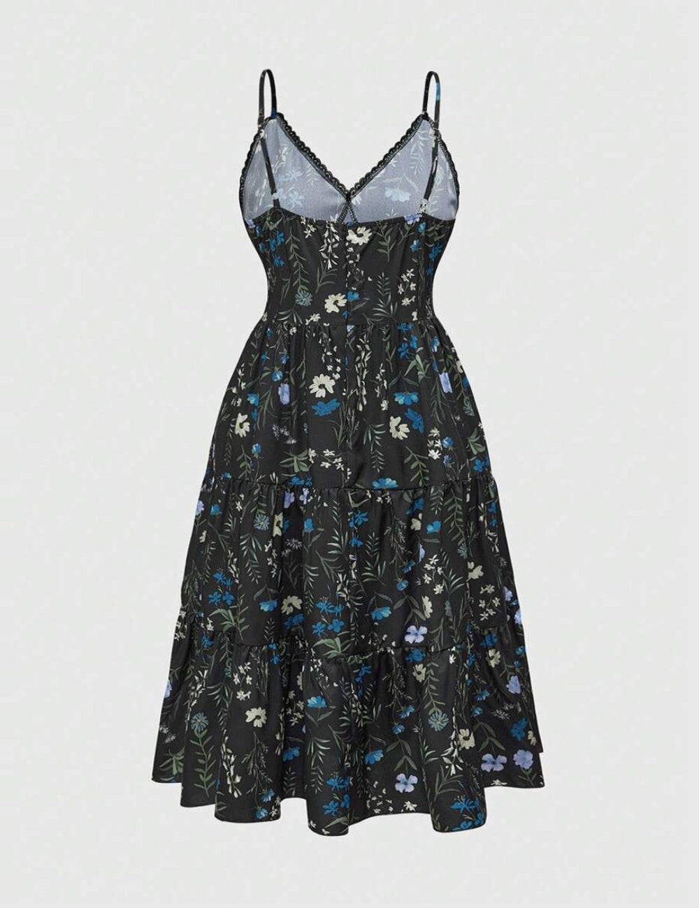Shein Curve+ maxi ruha, fekete