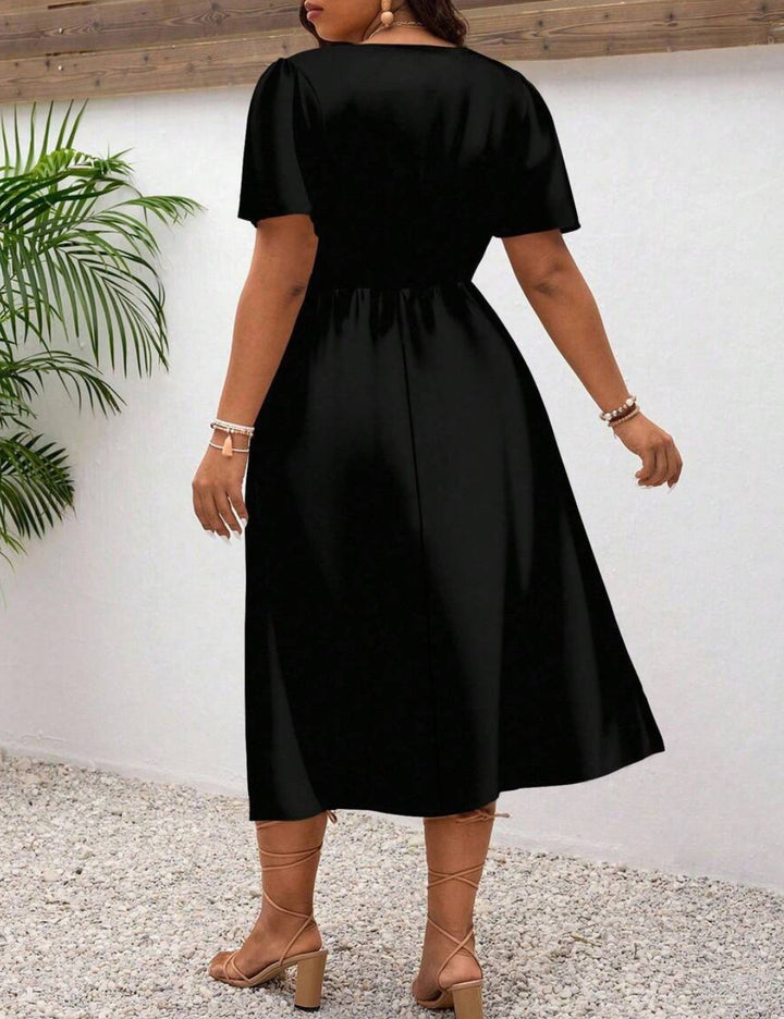 Shein Curve+ maxi ruha, fekete