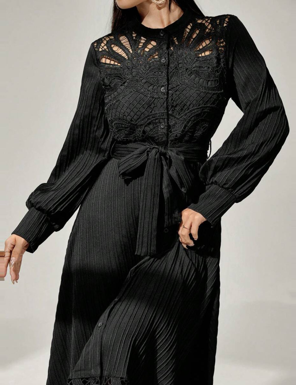 Shein maxi ruha, fekete