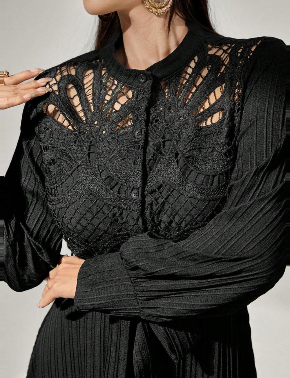 Shein maxi ruha, fekete