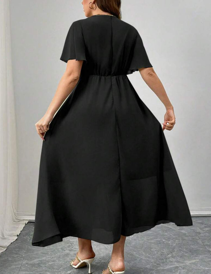 Shein Curve+ maxi ruha, fekete