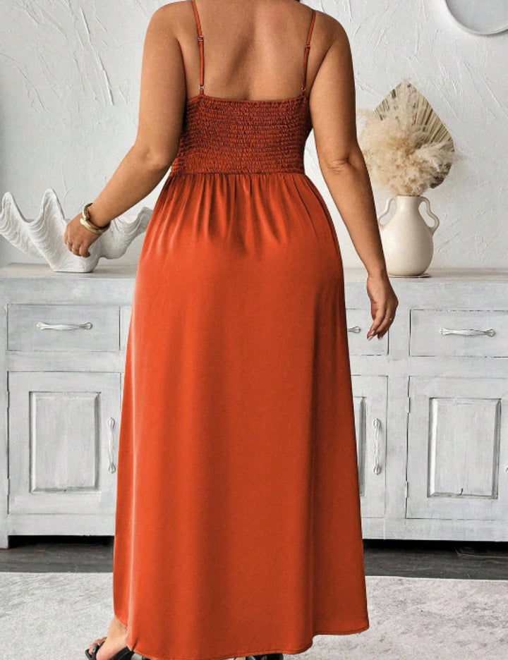 Rochie maxi Shein Curve+, portocaliu