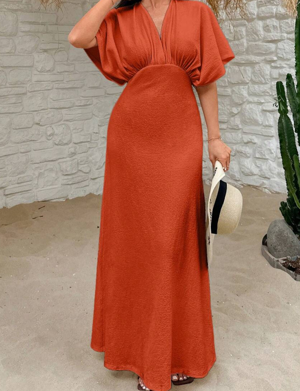 Rochie maxi Shein, portocaliu