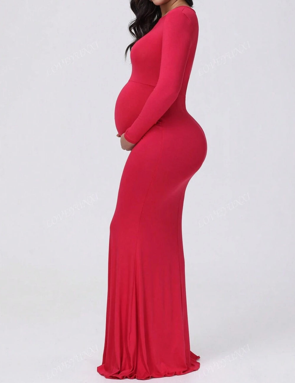 Shein maxi ruha, piros