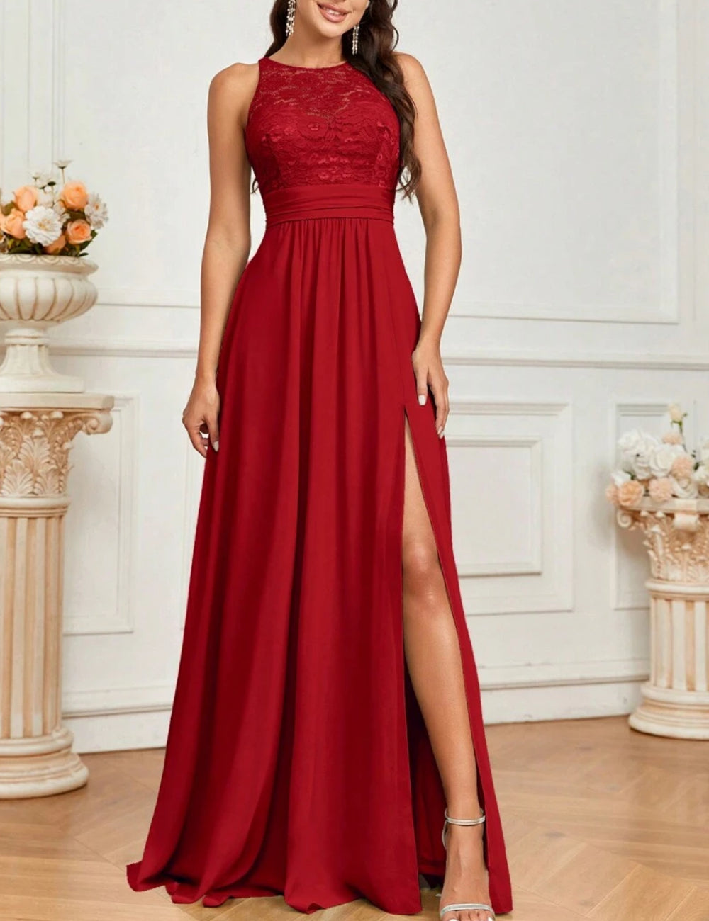 Shein maxi ruha, piros