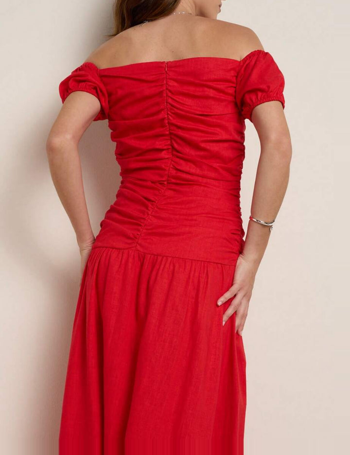 Shein maxi ruha, piros