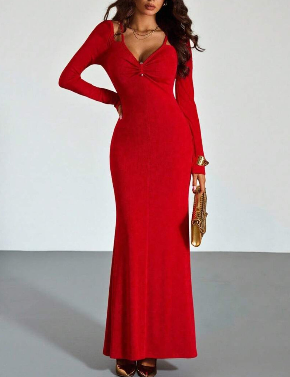 Rochie maxi Shein, roșu