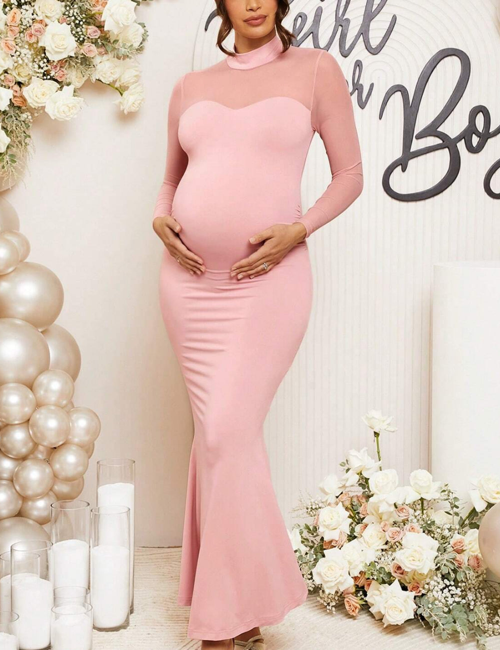 Shein maxi ruha, rózsaszín