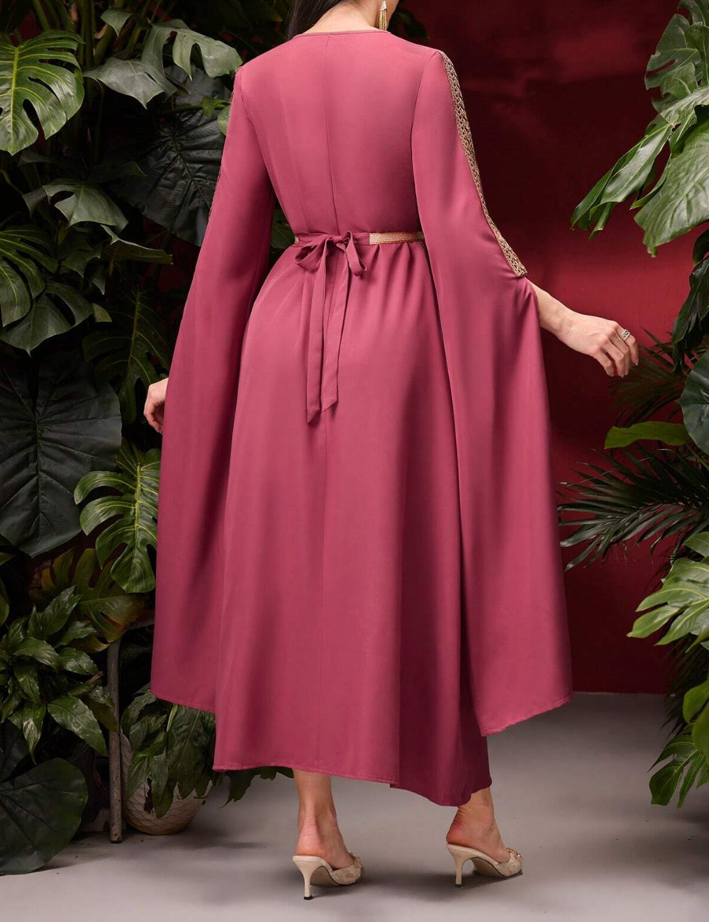 Shein maxi ruha, rózsaszín