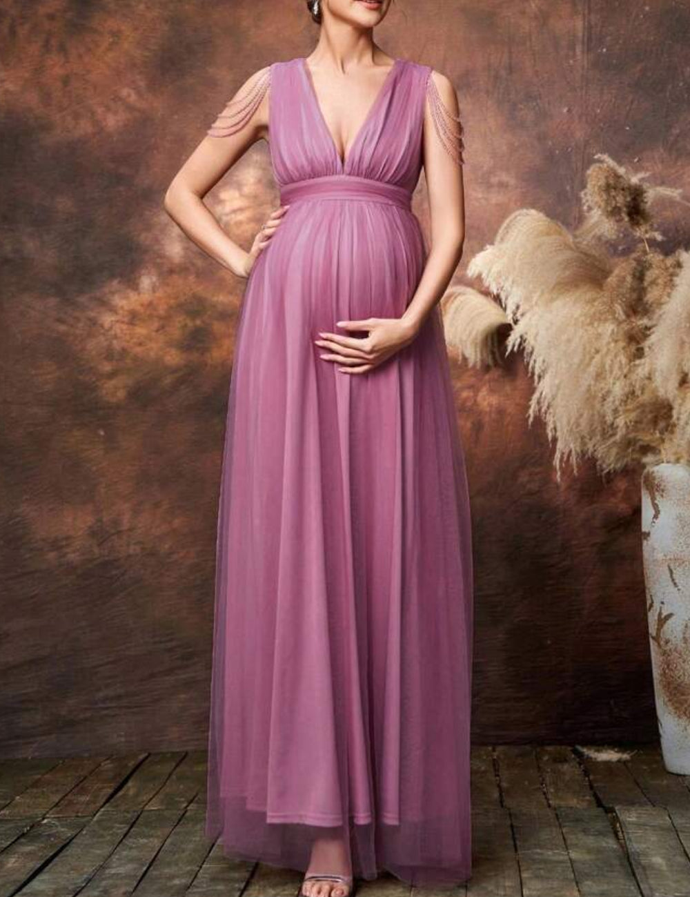 Shein maxi ruha, rózsaszín