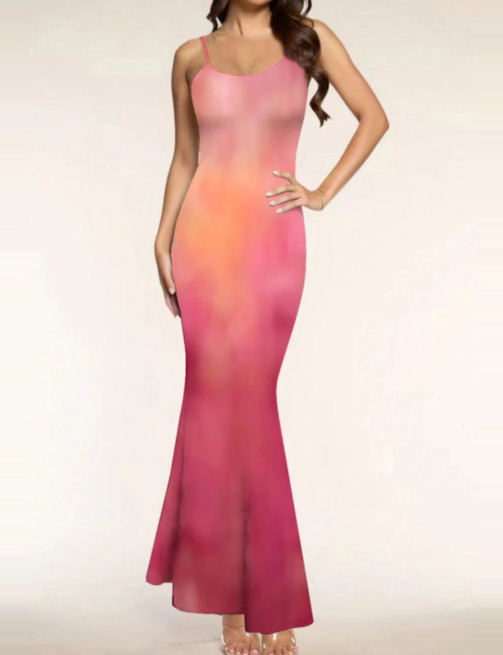 Shein maxi ruha, rózsaszín