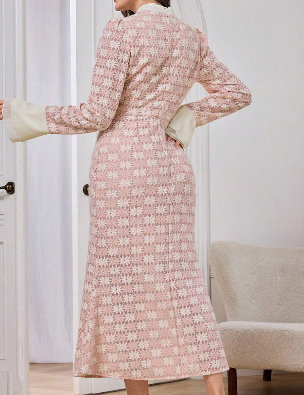 Shein maxi ruha, rózsaszín