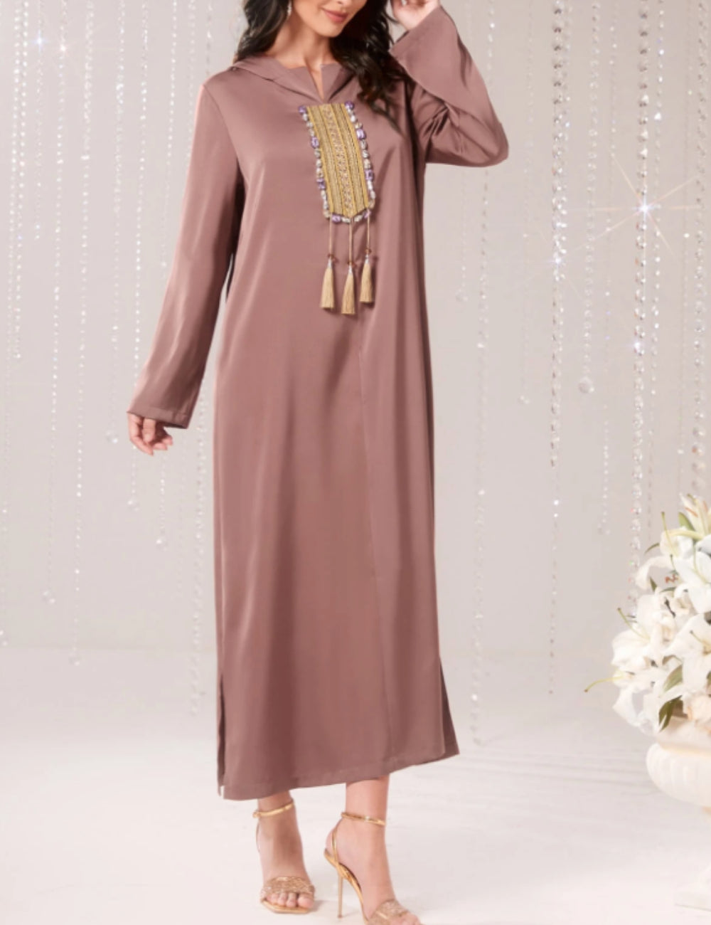 Shein maxi ruha, rózsaszín