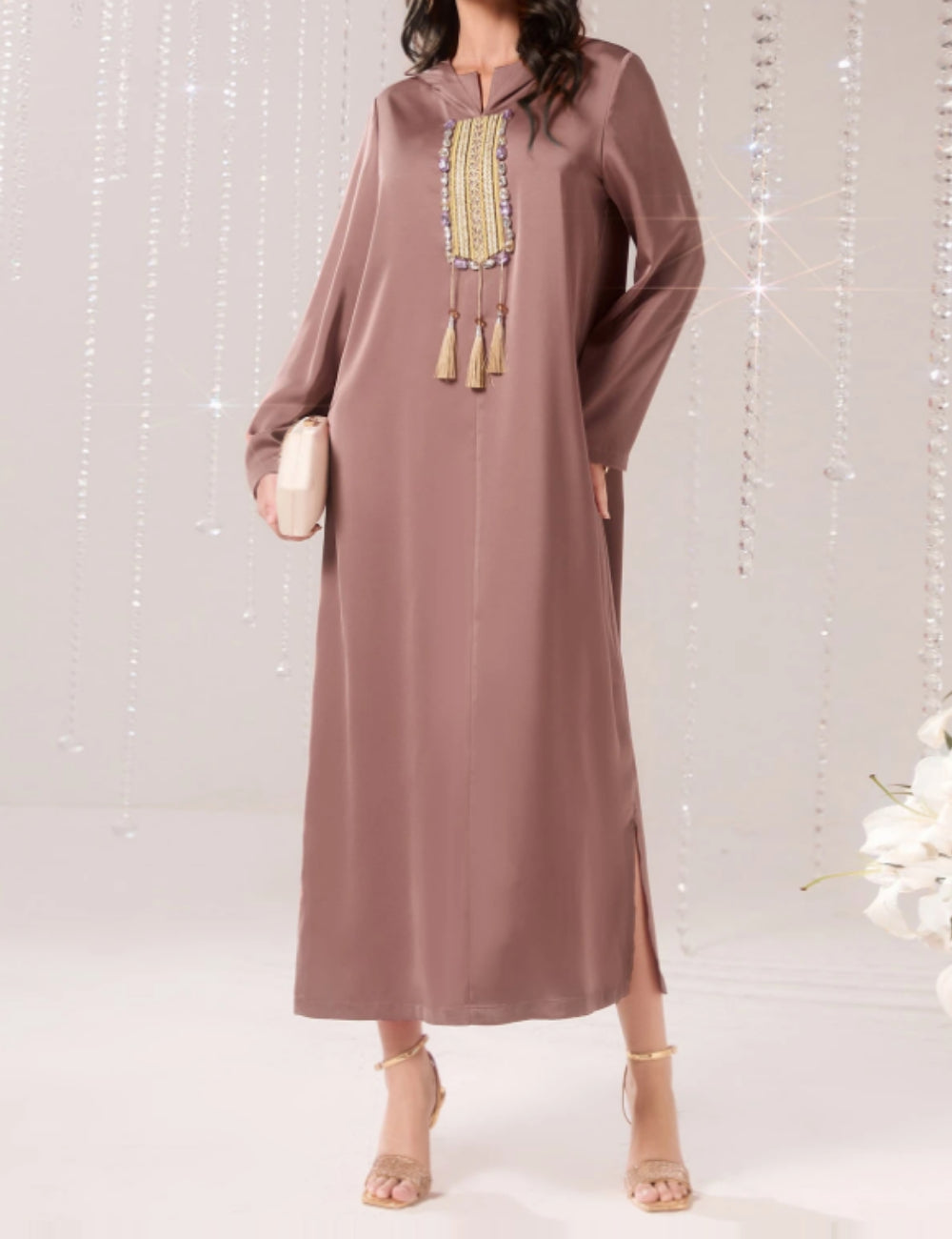 Shein maxi ruha, rózsaszín