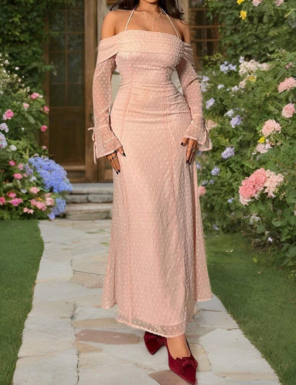 Rochie maxi Shein, roz