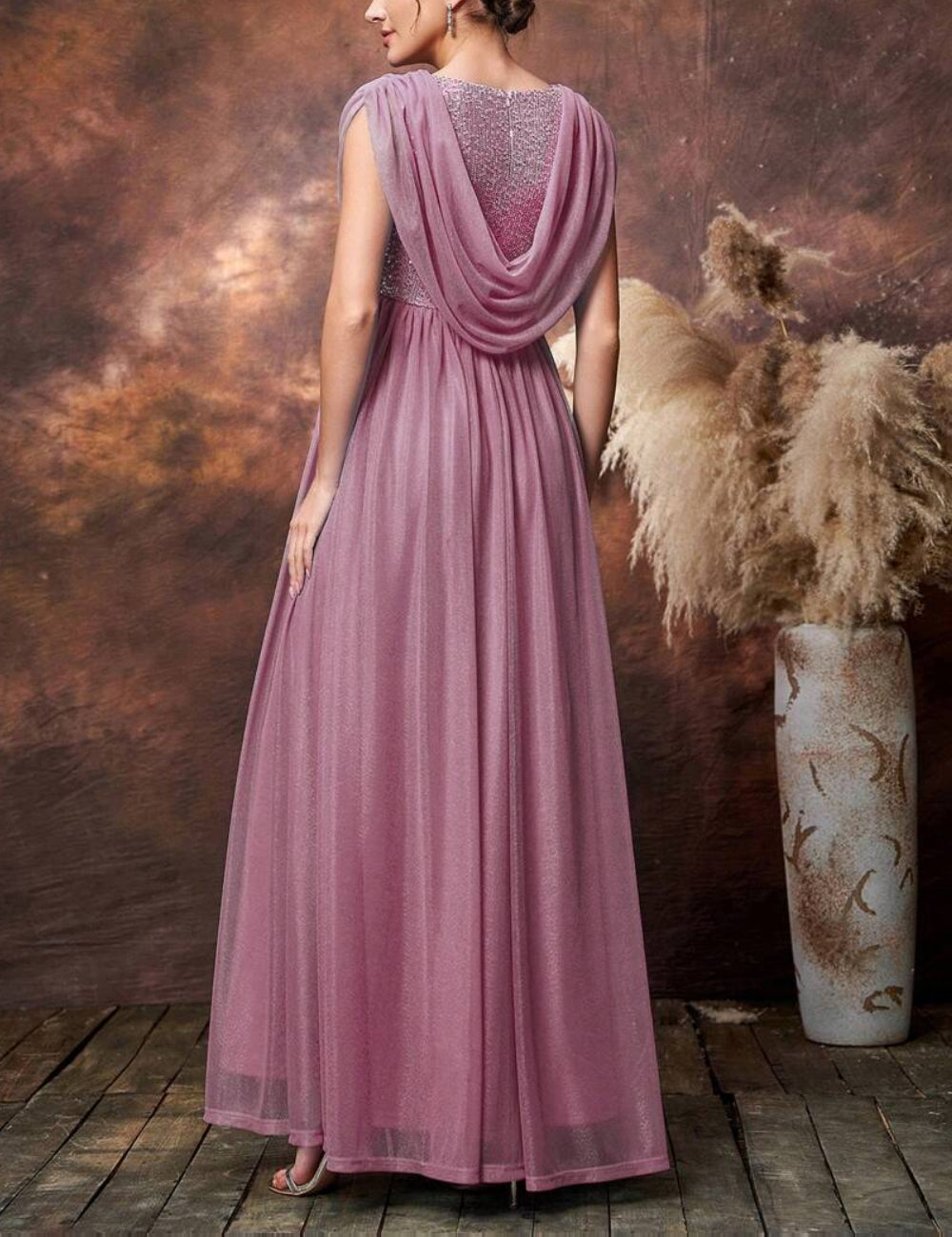 Rochie maxi Shein, roz