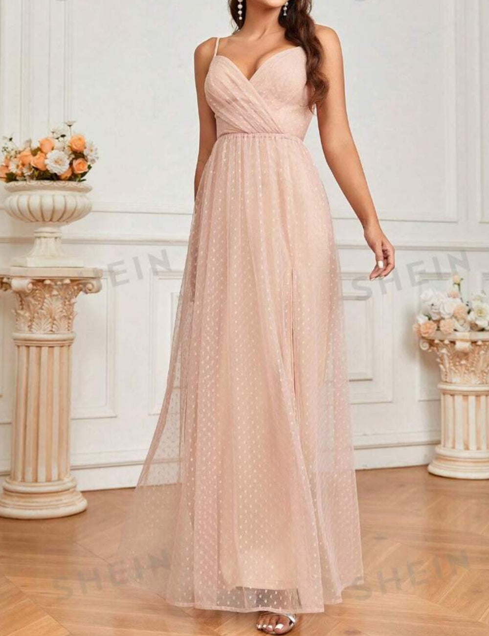 Shein maxi ruha, rózsaszín