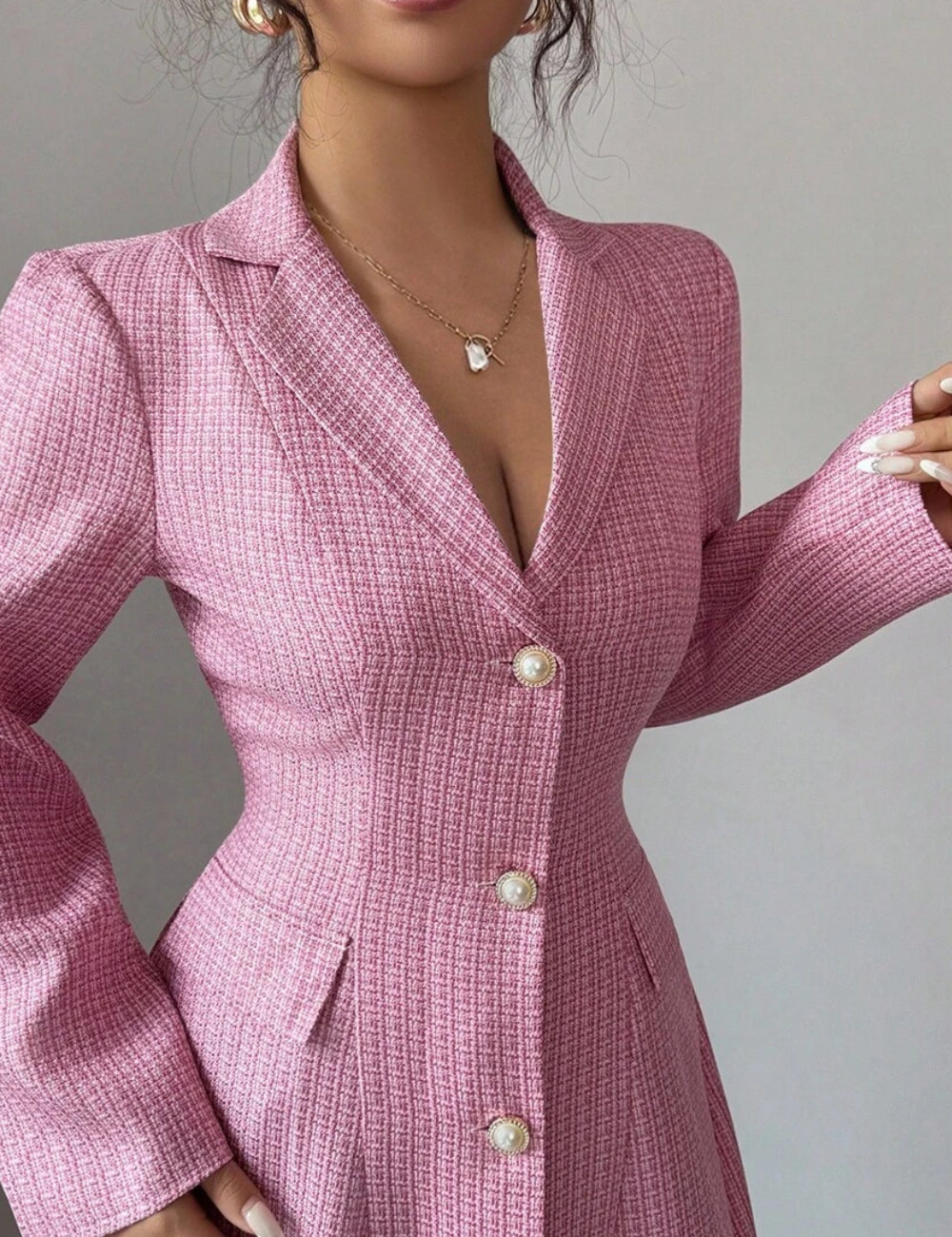 Shein maxi ruha, rózsaszín