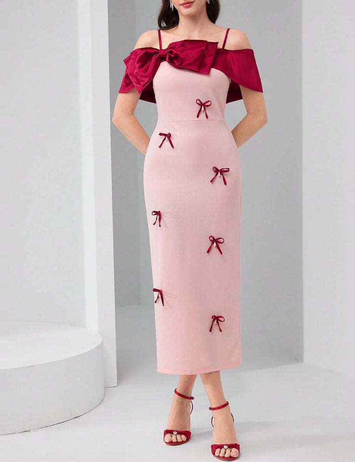 Shein maxi ruha, rózsaszín