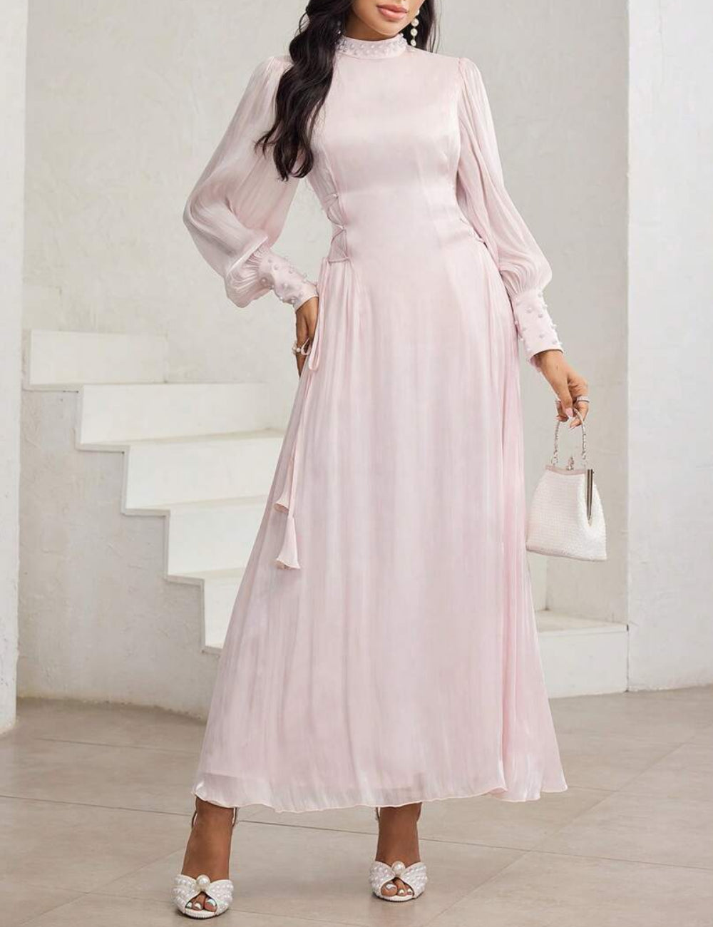 Shein maxi ruha, rózsaszín