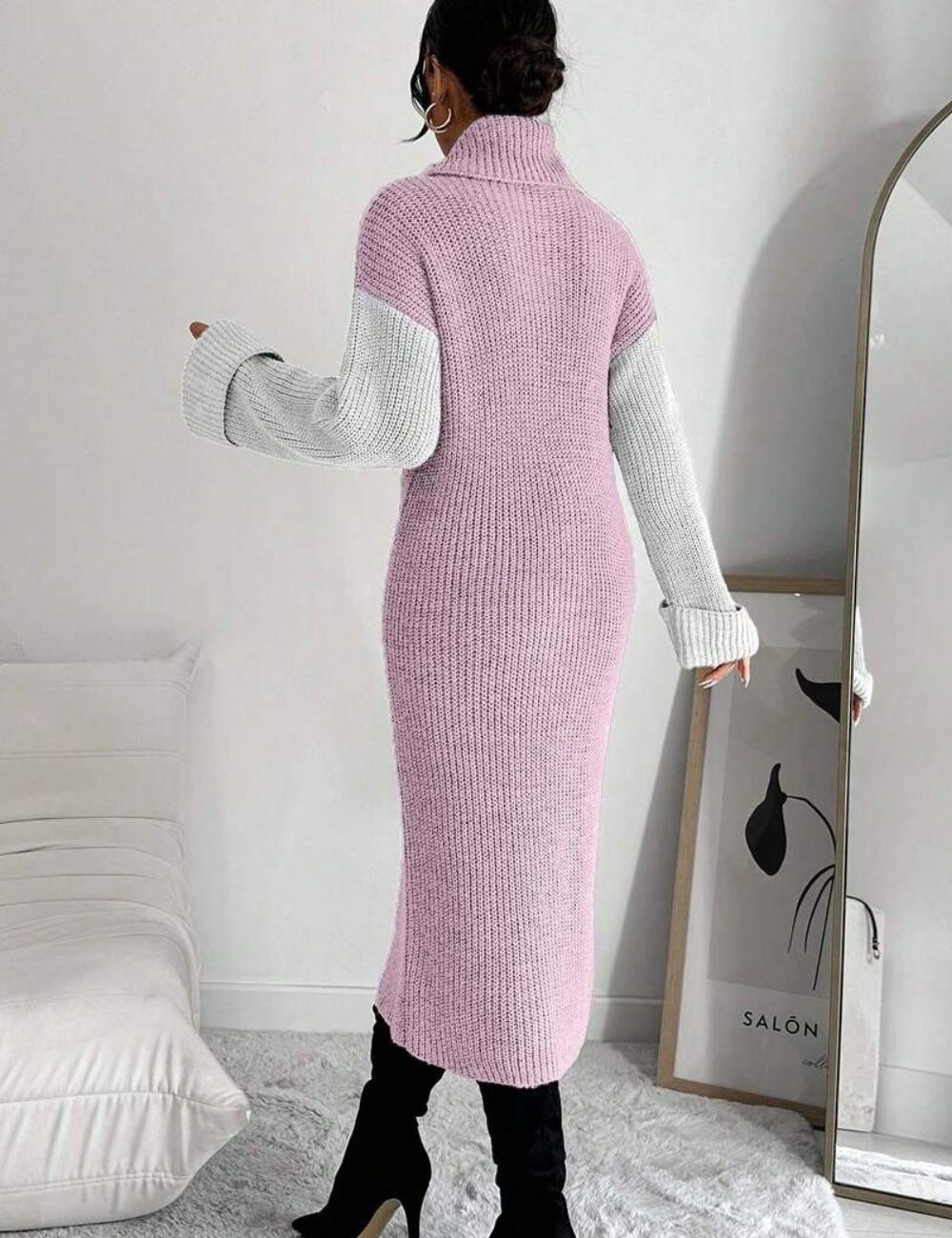 Shein maxi ruha, rózsaszín
