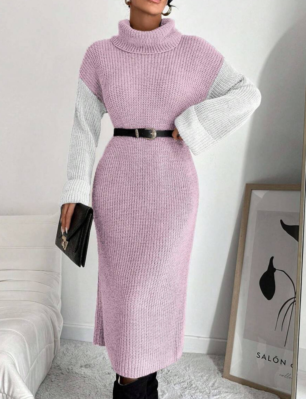 Shein maxi ruha, rózsaszín