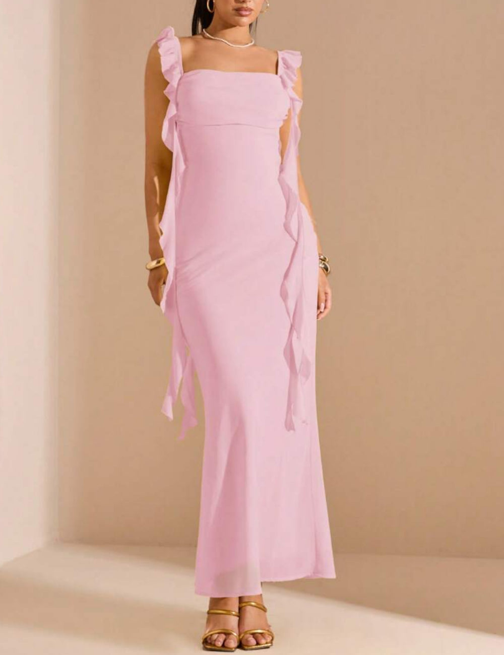 Rochie maxi Shein, roz