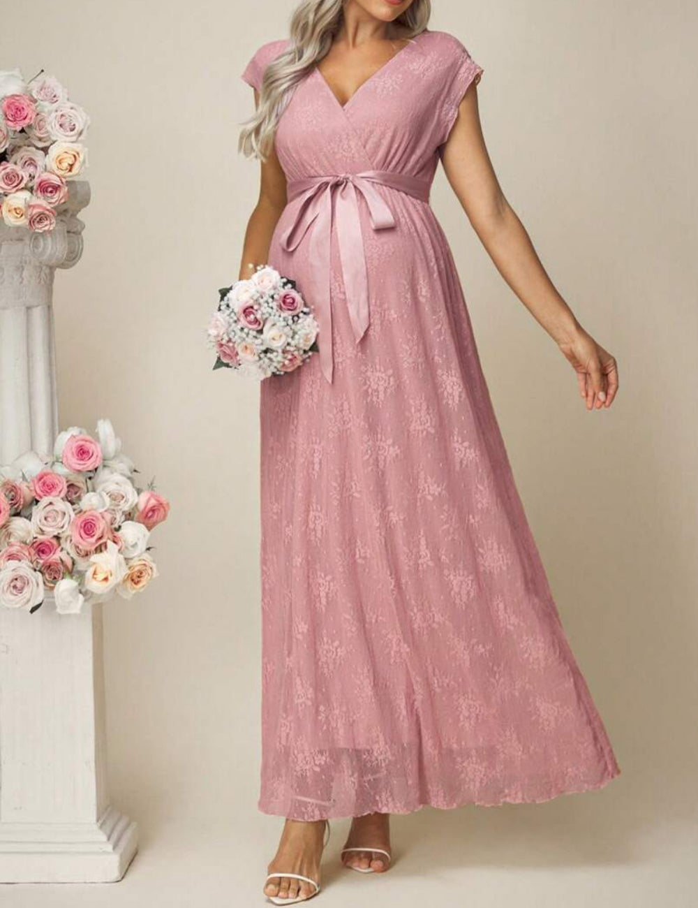 Rochie maxi Shein, roz