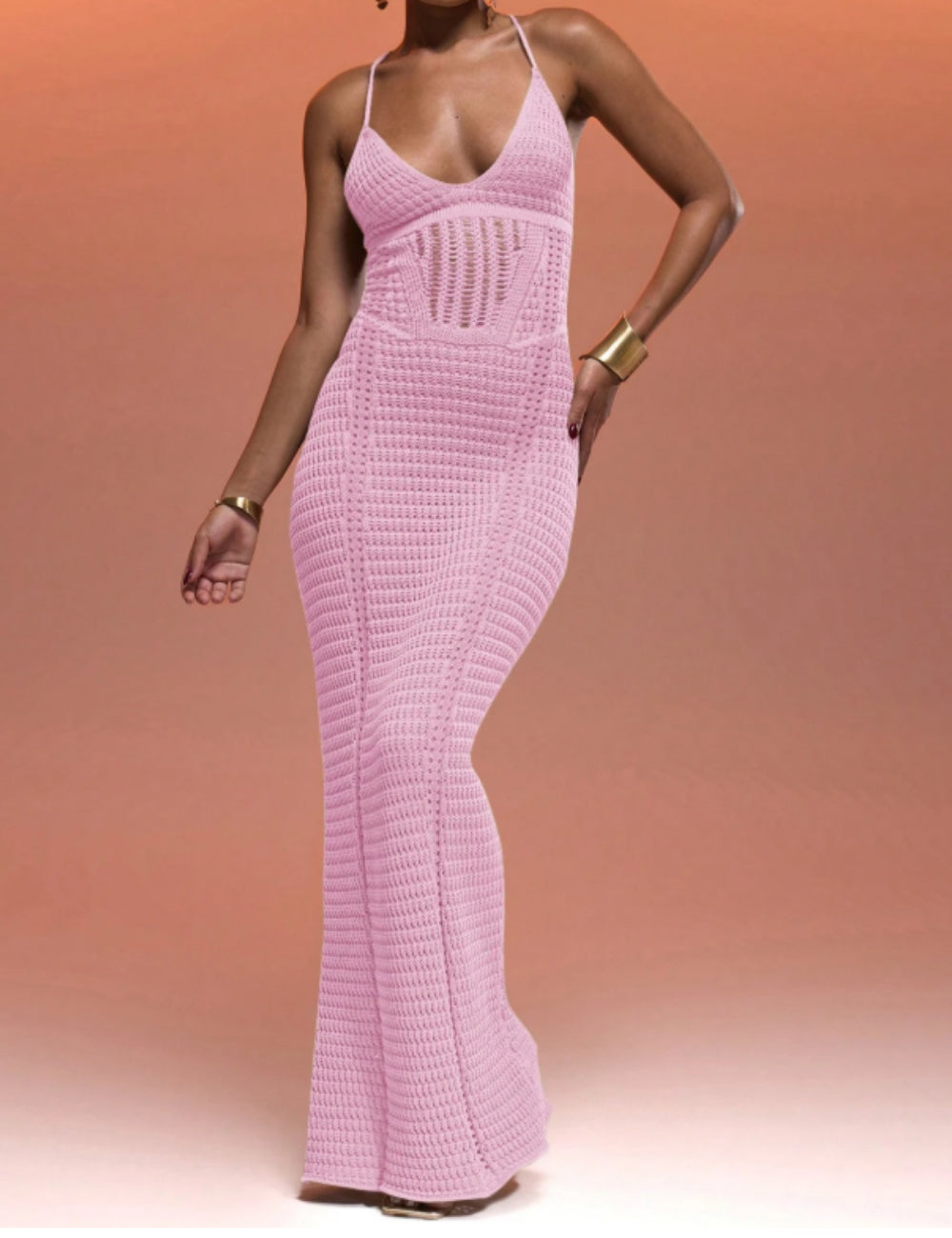 Rochie maxi Shein MUSERA, roz