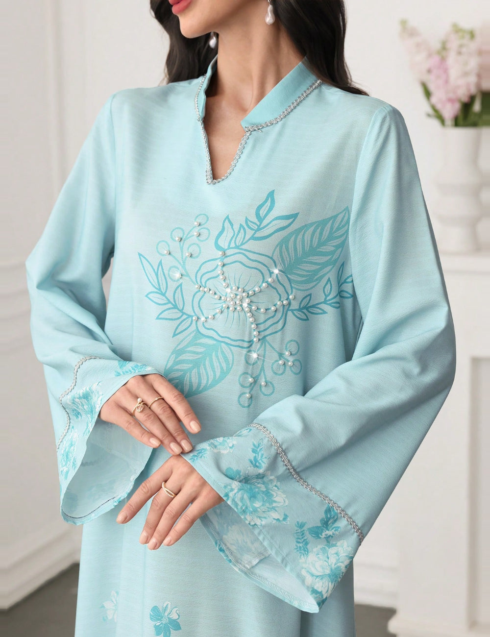 Shein maxi ruha, türkiz