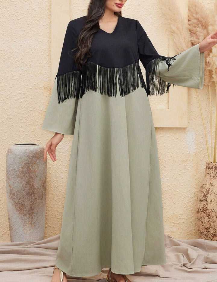 Shein maxi ruha, zöld