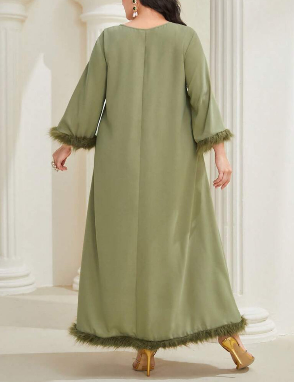 SHEIN maxi ruha, zöld