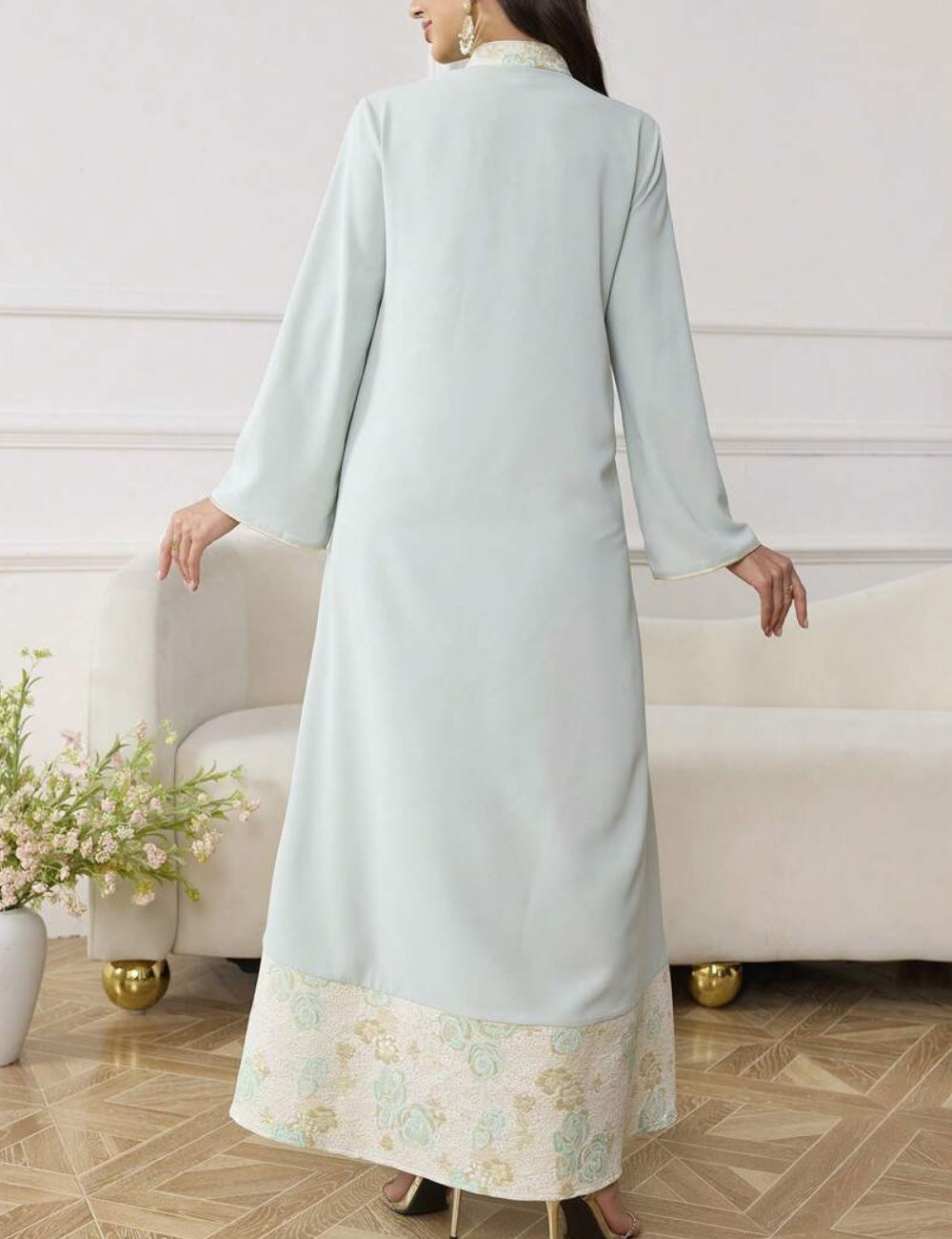 Shein maxi ruha, zöld