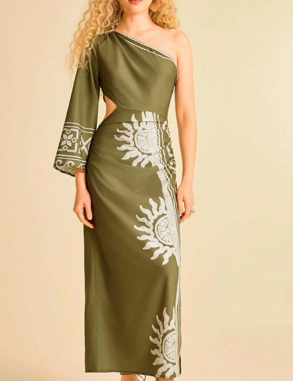 Shein maxi ruha, zöld