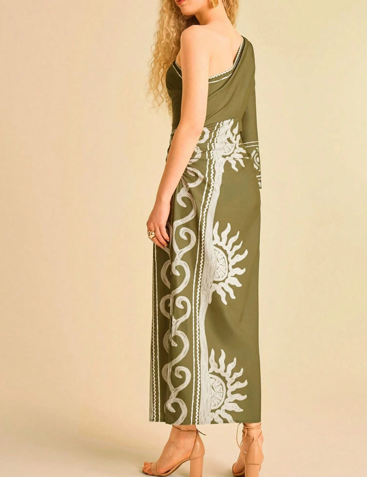 Shein maxi ruha, zöld