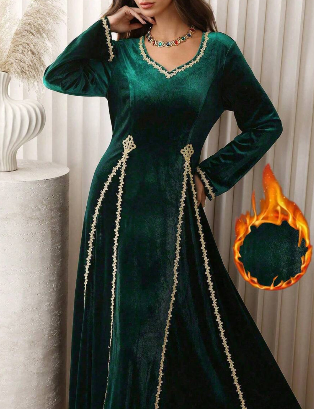 Shein maxi ruha, zöld