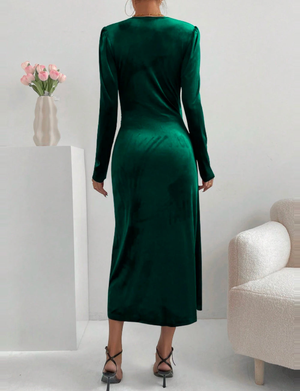 Shein maxi ruha, zöld