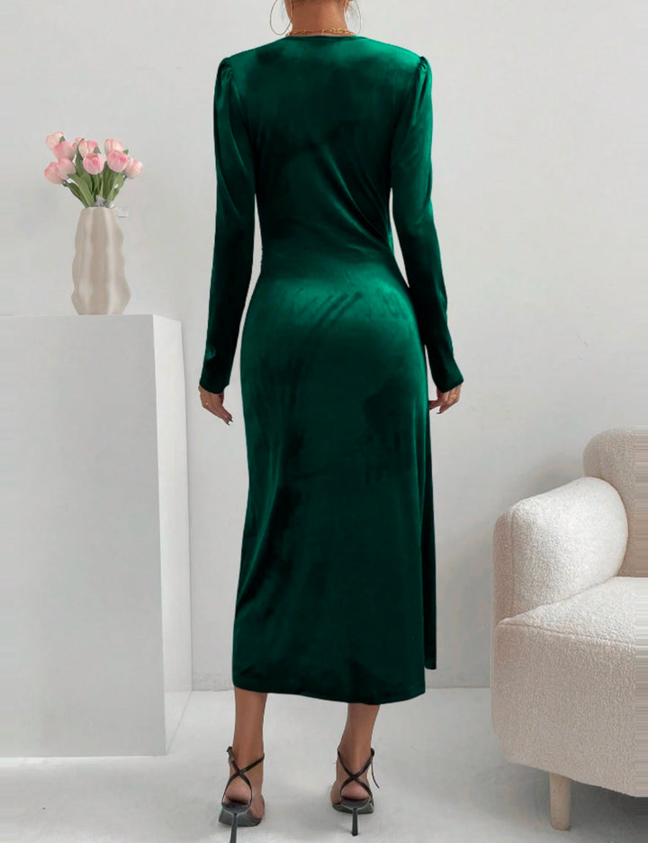 Shein maxi ruha, zöld