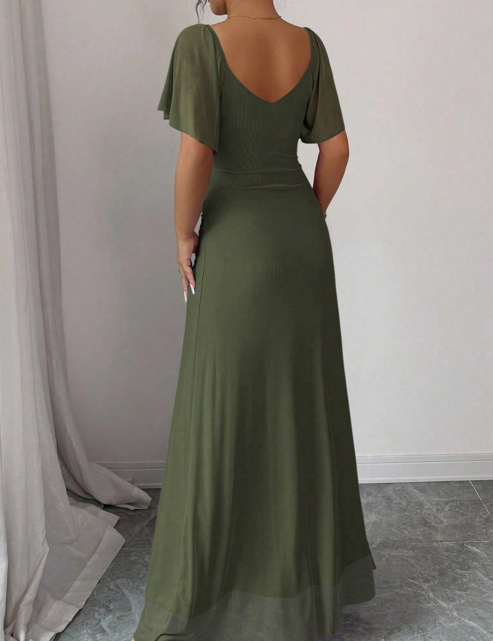 Shein maxi ruha, zöld