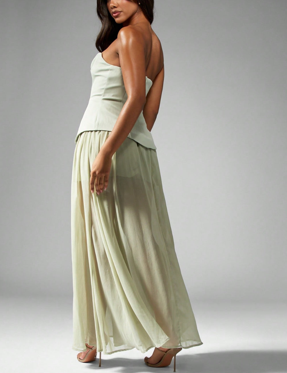 Rochie maxi Shein, verde