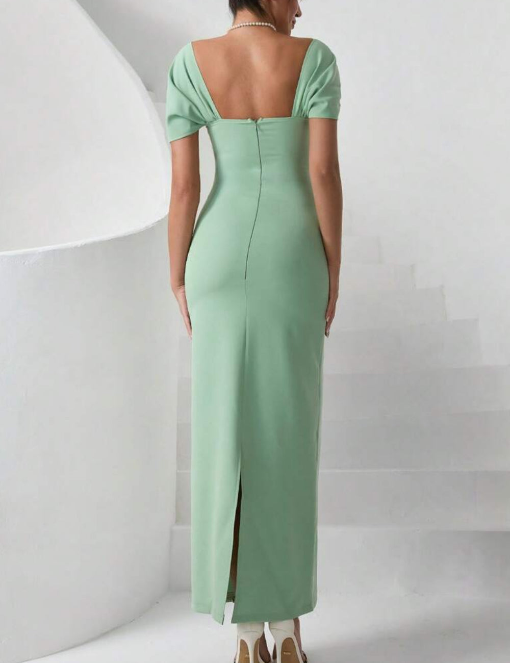 Shein maxi ruha, zöld