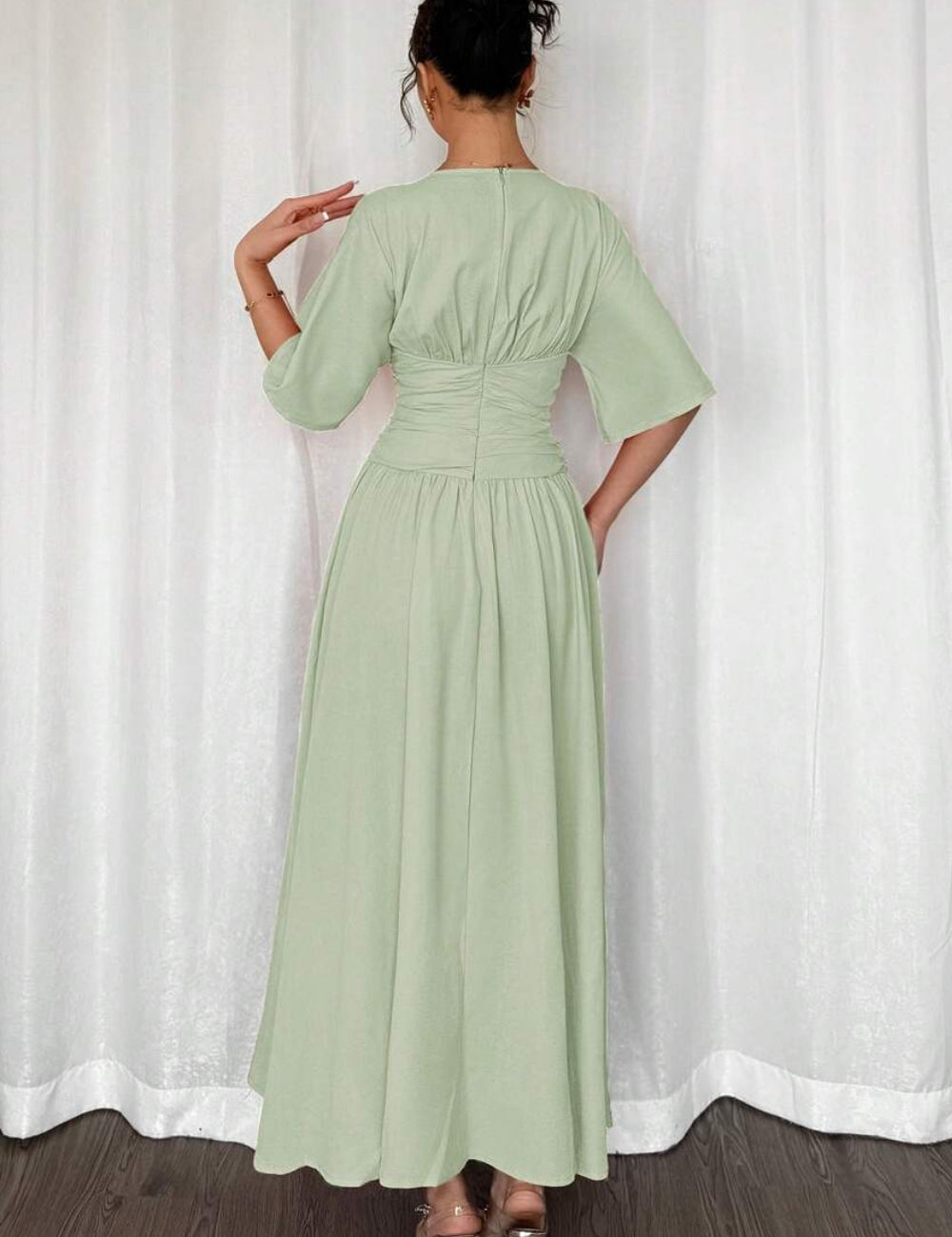 Shein maxi ruha, zöld